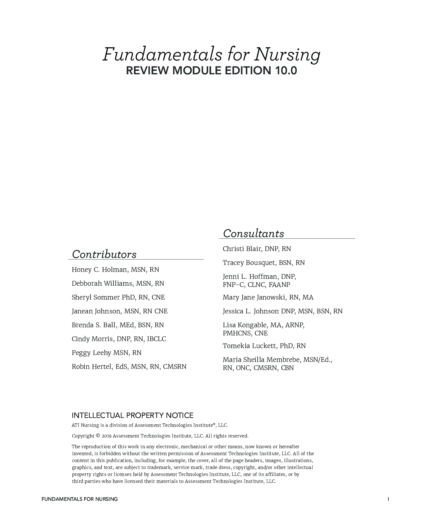 Preview of ATI Fundamentals For Nursing 10th Ed Latest Update